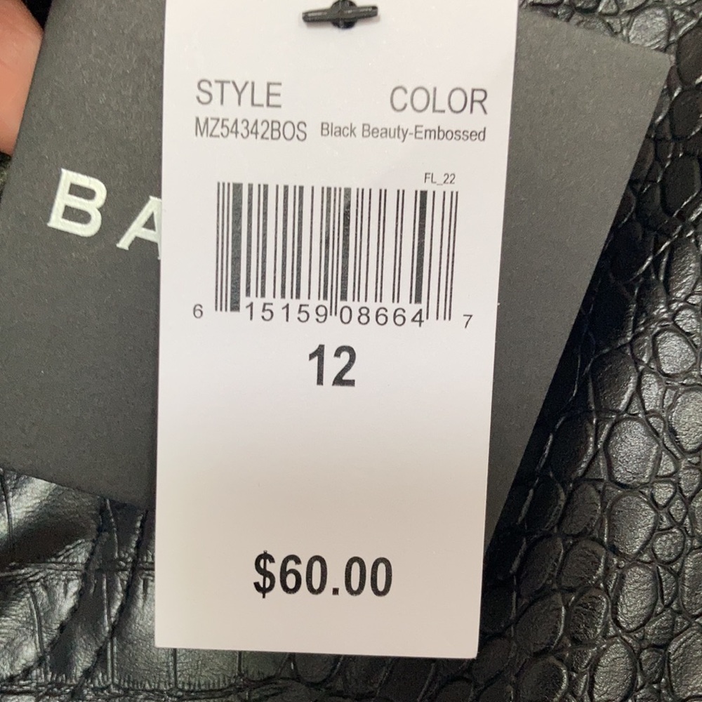 Baccini embossed black beauty pant faux crocodile animal print 12 - Picture 11 of 17